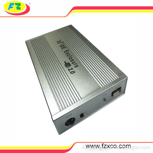 Black Silver USB 2.0 aluminum external hdd case 3.5 inch ide